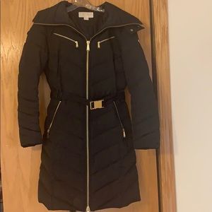Black Michael Kors Puffer Jacket w/ gold hardware